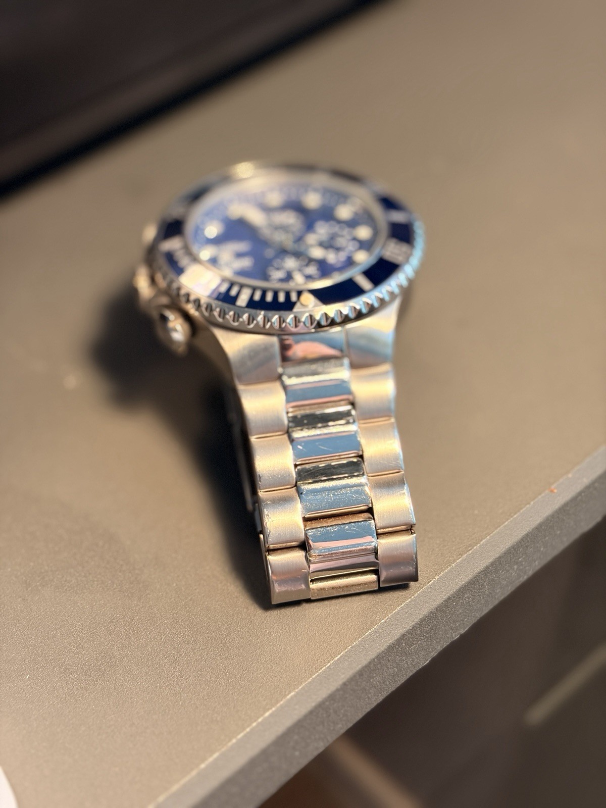 Invicta Pro Diver Chronograph Watch Men Blue Dial #18907 VG