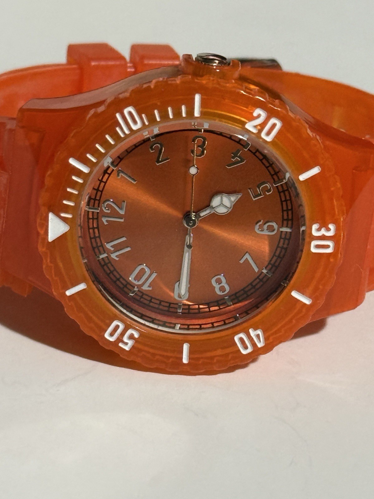 Orange Silicone Wrist Watch