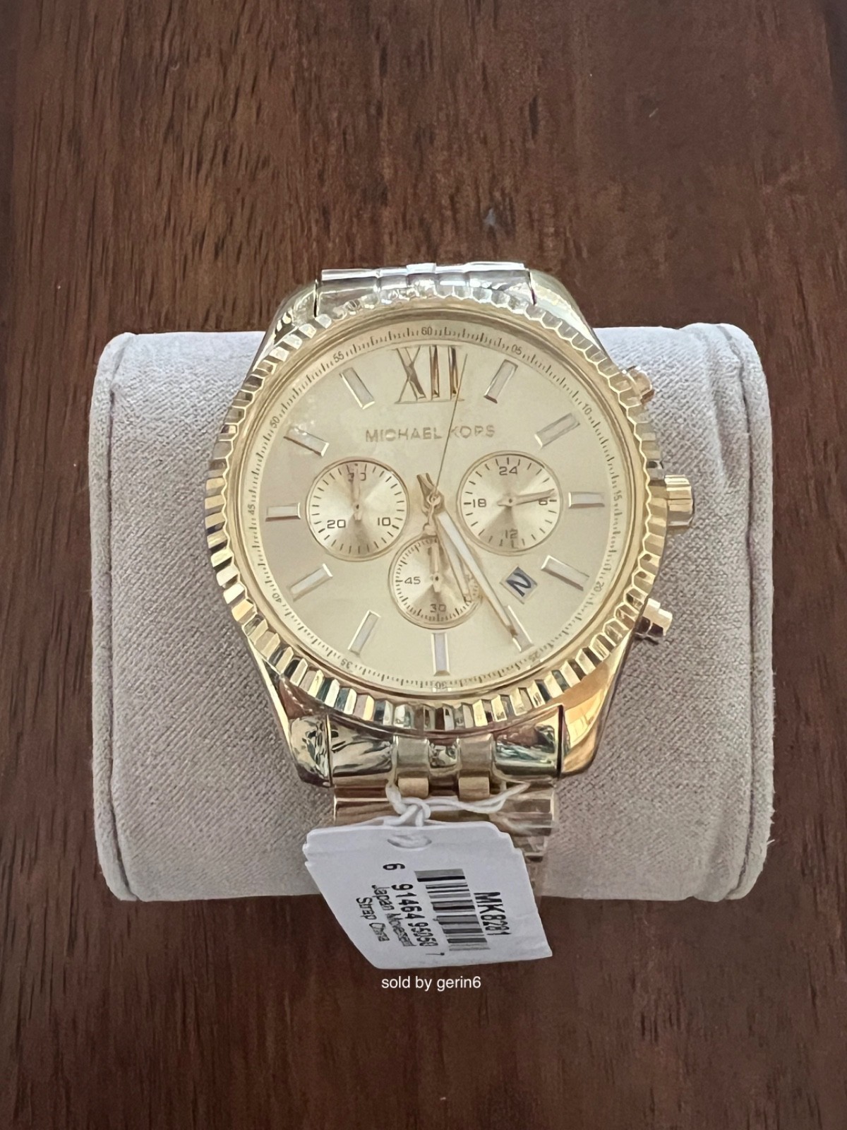 Michael Kors Lexington Gold Watch 45mm, Water Resistant, MK8281, New In Box