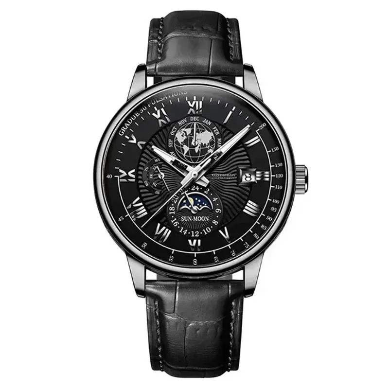 2026 New Luxury Men’s Sport Watch Fashion Top Waterproof Luminous Leather