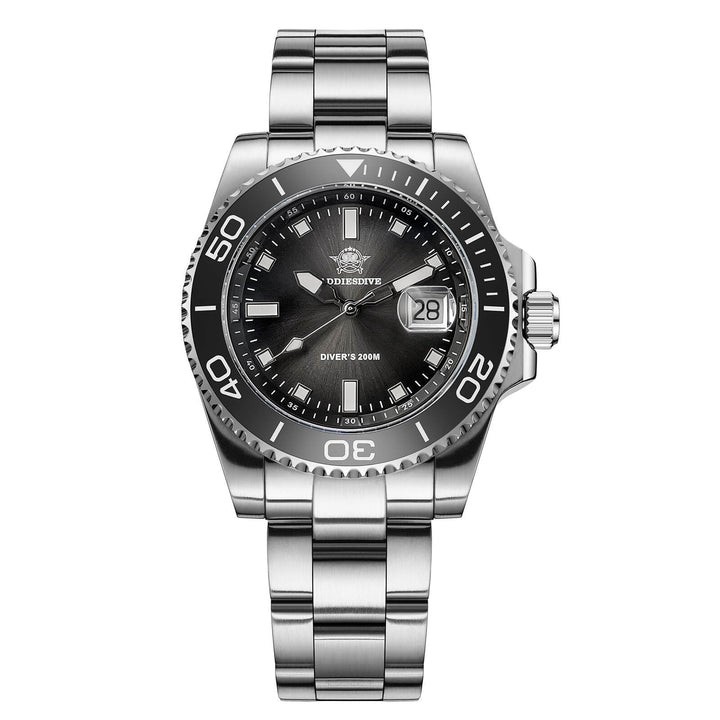 Addiesdive AD2089 Diver Quartz Watch 41mm 200m Black Sunburst. Ships from USA.