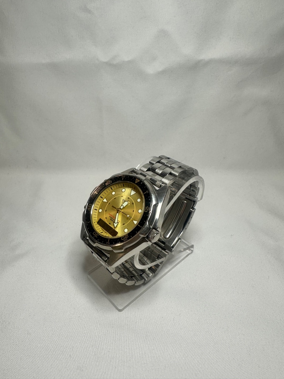 Vintage Casio AMW-320D Ana-Digi Diver Arnie Champagne Dial Module 1374 “Arnie”