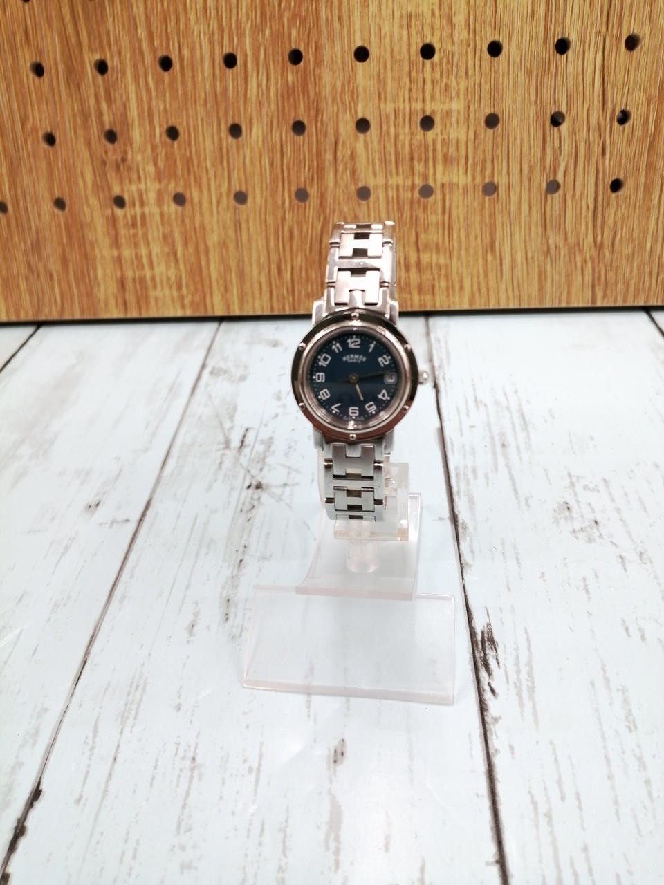[B1N] Hermes Clipper CL4.210 Stainless Steel Blue Dial Quartz Ladies [w2p]