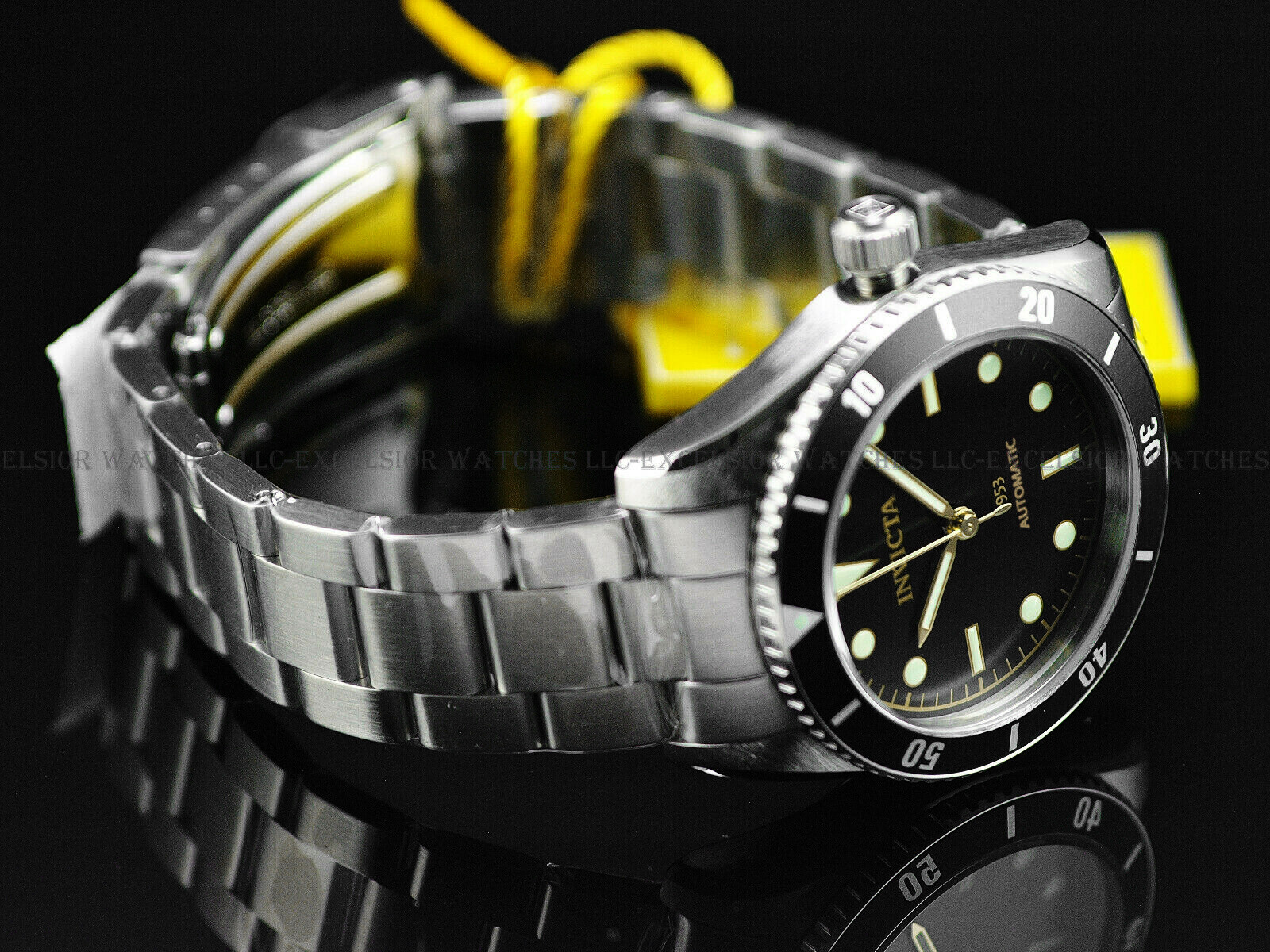 RARE NEW INVICTA 1953 PRO DIVER MEN’S NH35 AUTOMATIC 40MM BLACK DIAL SS WATCH