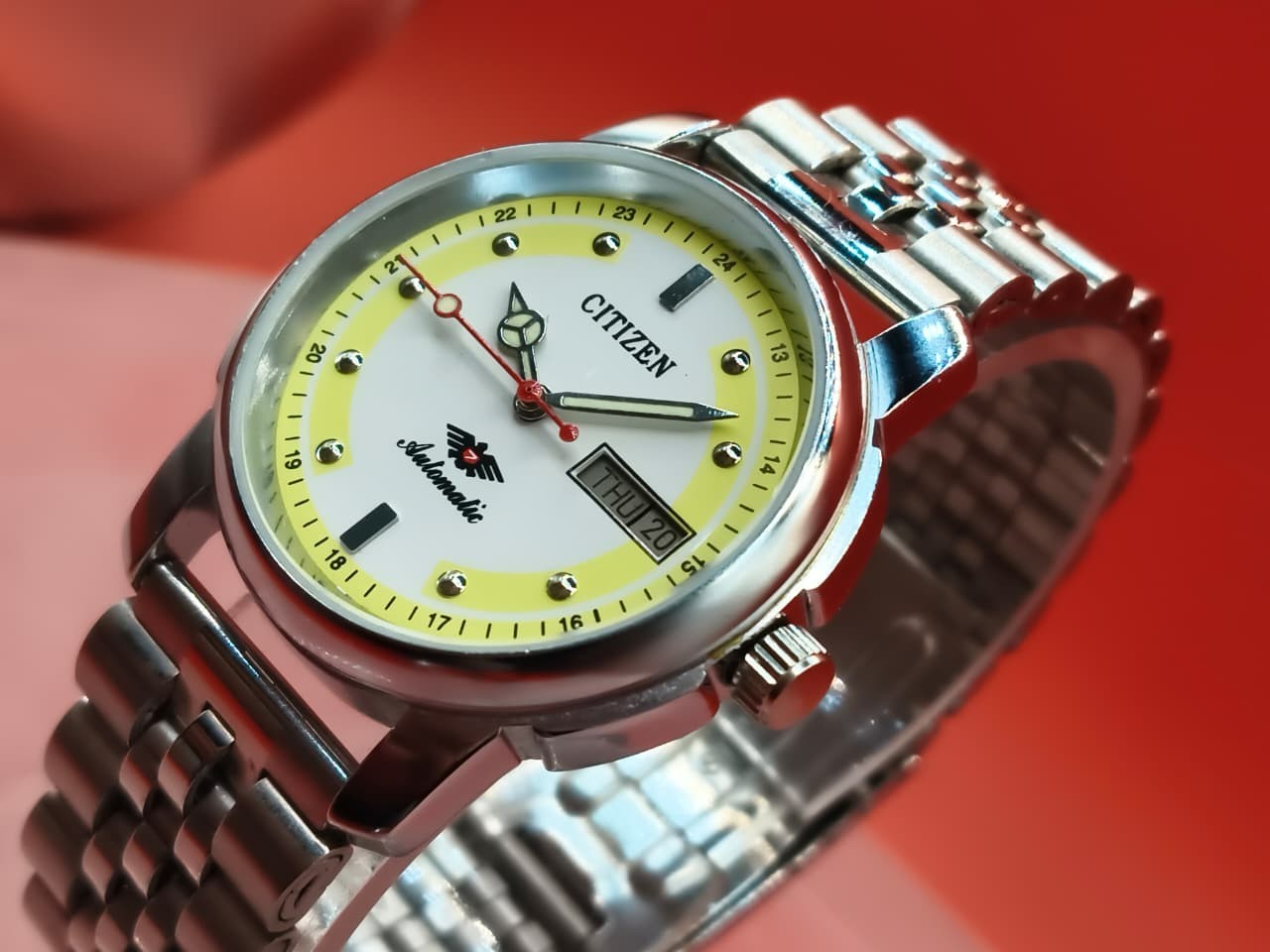 Automatic 8200 21Jewels Restored Dial White DayDate Mens Japan Watch Vintage 68