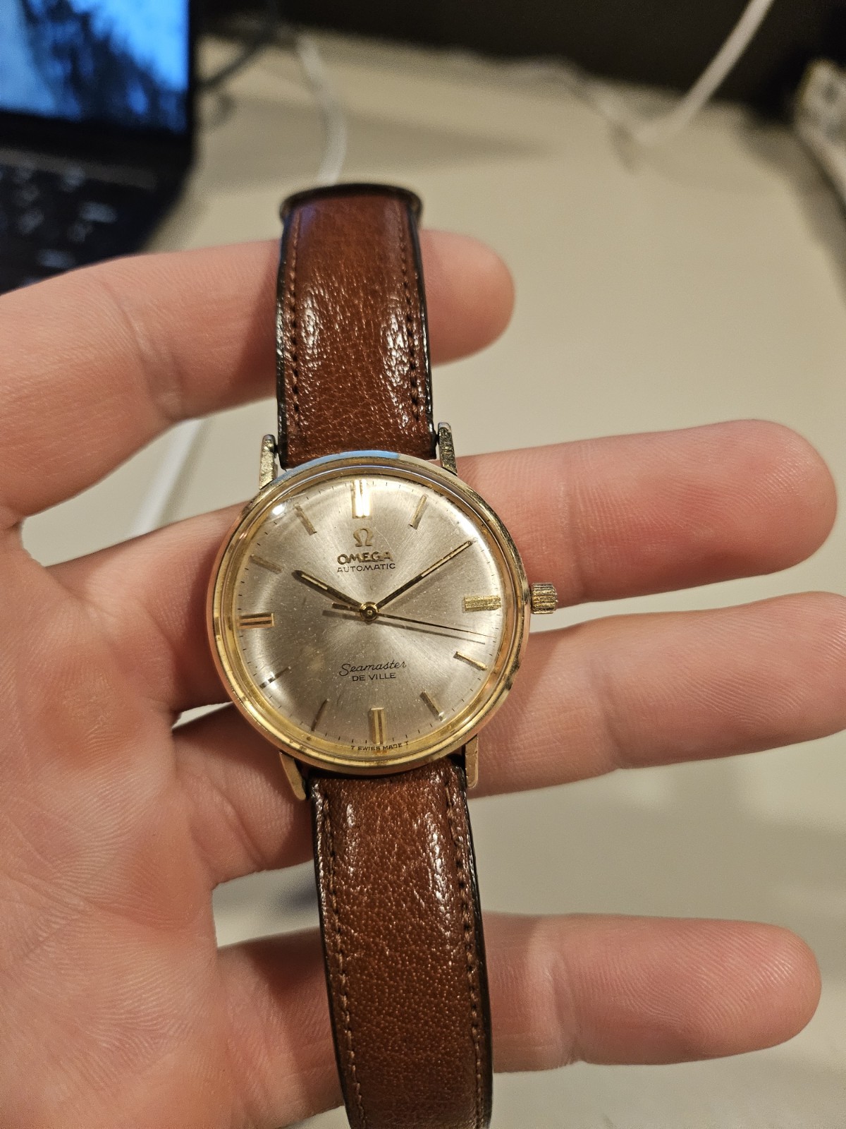 Omega Seamaster Deville Automatic Gold Watch
