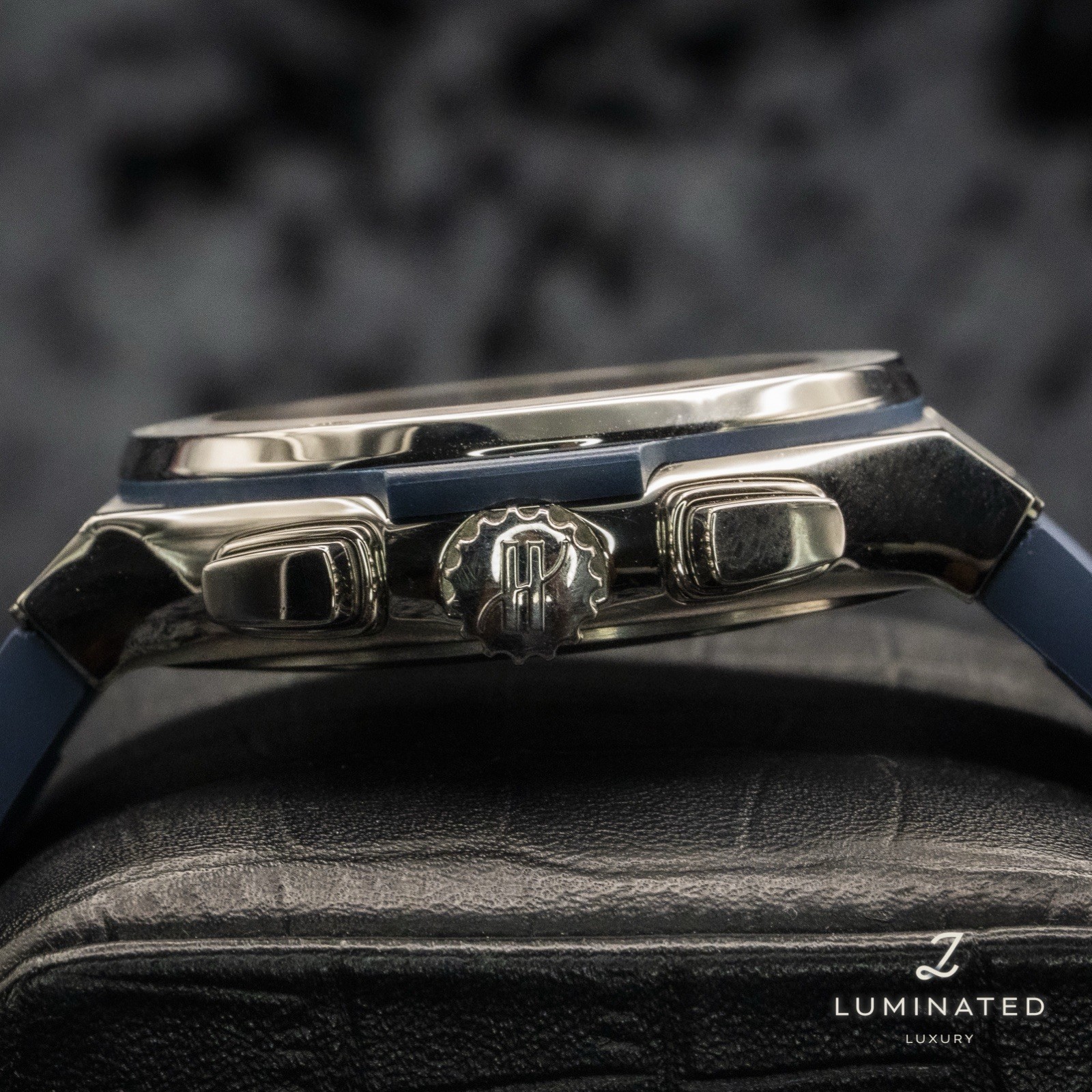 Stunning Hublot Classic Fusion Blue Titanium Chronograph 521.NX.7170.RX