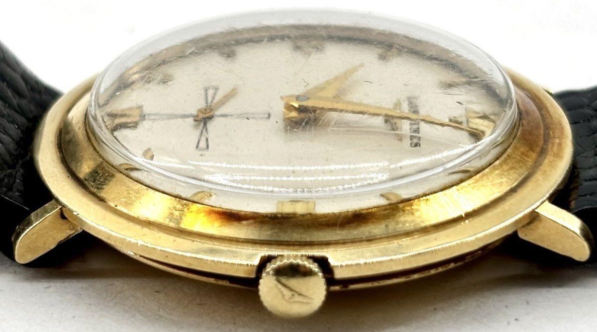 Vintage 14k Gold Longines Manual Wind Wrist Watch 1958
