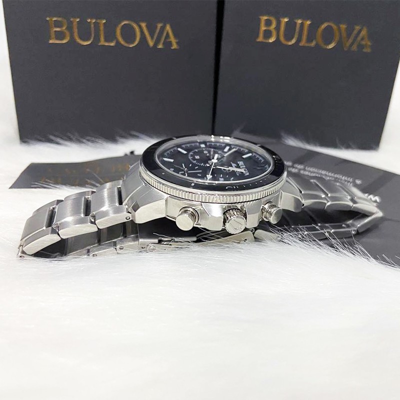 Bulova Series C Black Dial Marine Star Men New 96B272 Chronograph Watch (45MM)
