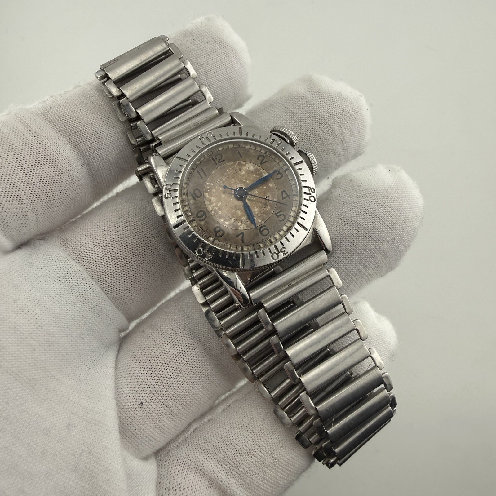 Vintage 1940’s Longines Weems Pilots Mechanical Watch – Working