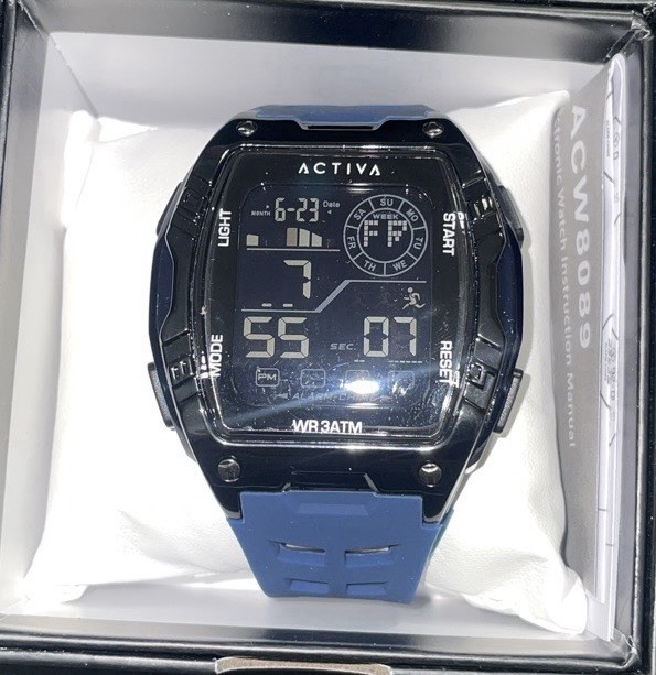 Activa X Invicta Digital Men’s Watch 46mm Blue Black ACW8130-005 Brand New
