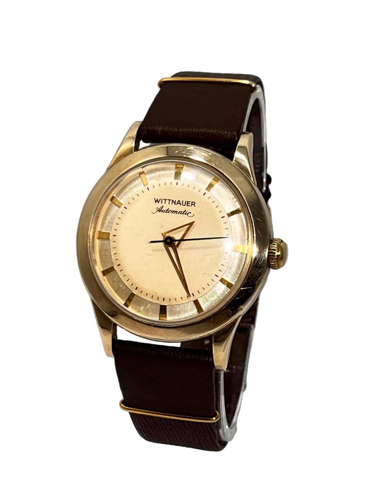 Vintage Wittnauer L130 Broad Arrow Automatic Wrist Watch Nice Condition Runs!