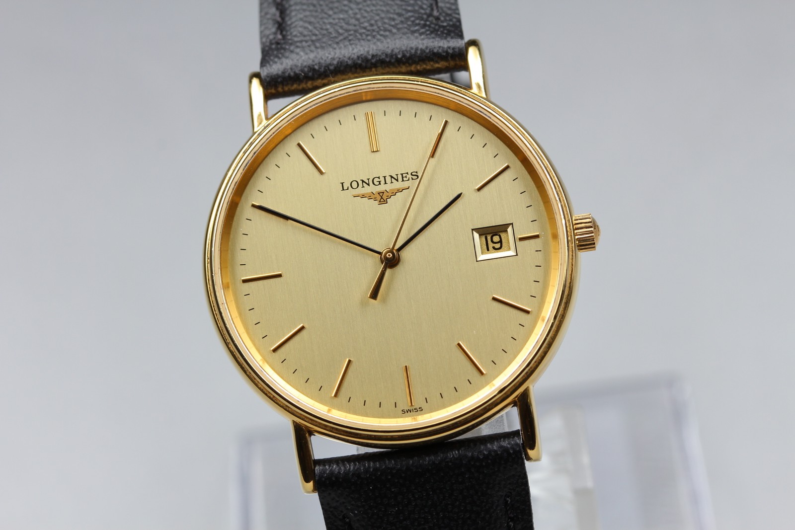 [NMINT] Vintage Longines Grand Classic L4.720.2 Gold Dial Date Quartz Watch Mens