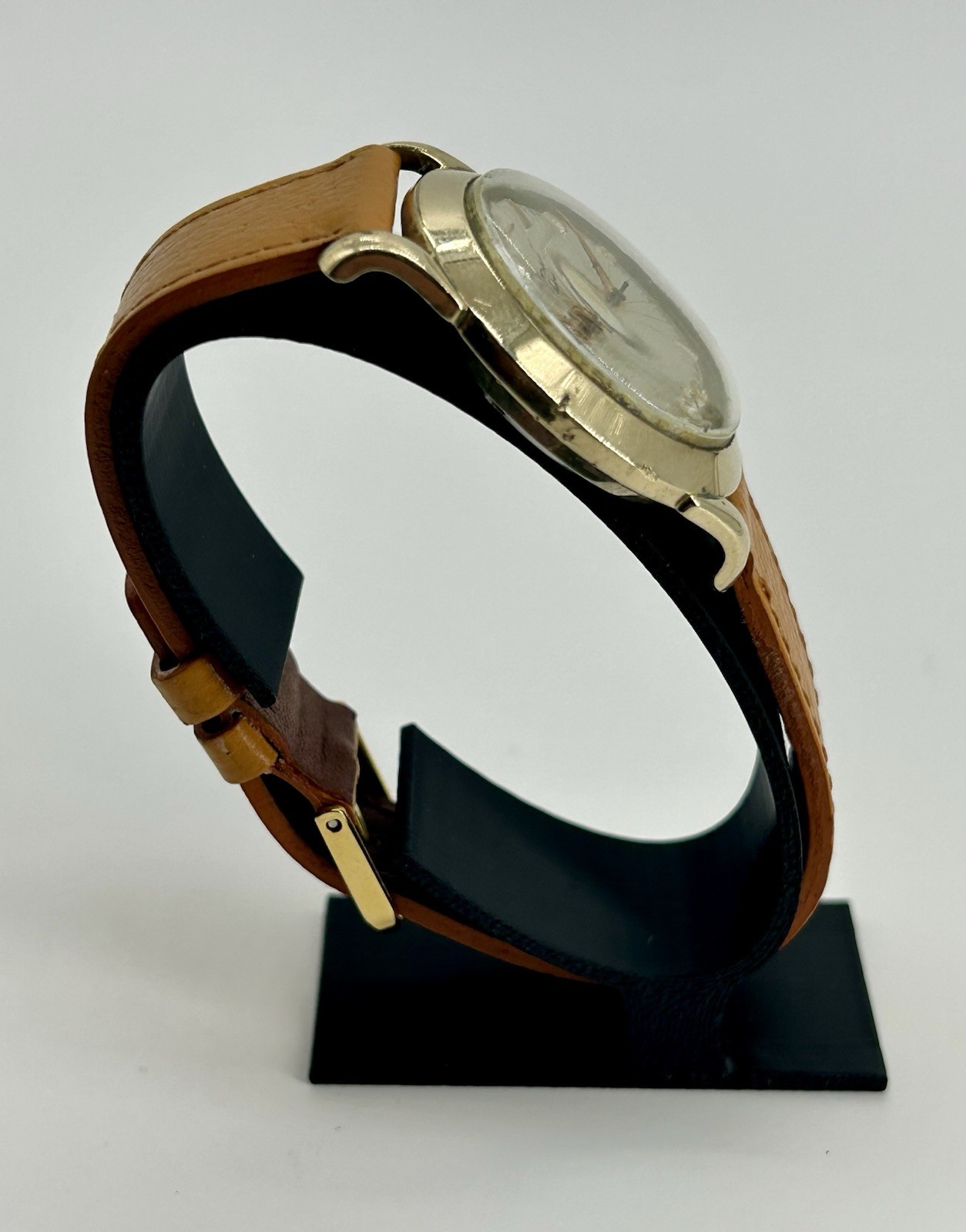 Vintage Wittnauer Automatic 17J 33.4mm 10K Gold Filled Radial Dial Swiss Runs