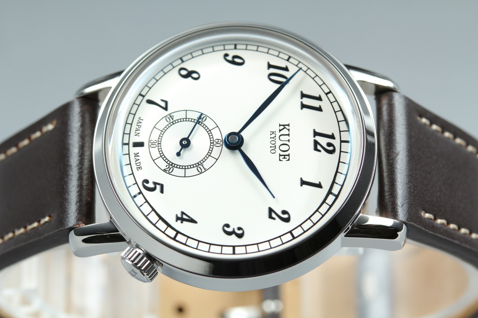 [MINT Box] KUOE KYOTO OLD SMITH 90-007﻿ Silver Brown Automatic Men’s Watch JAPAN