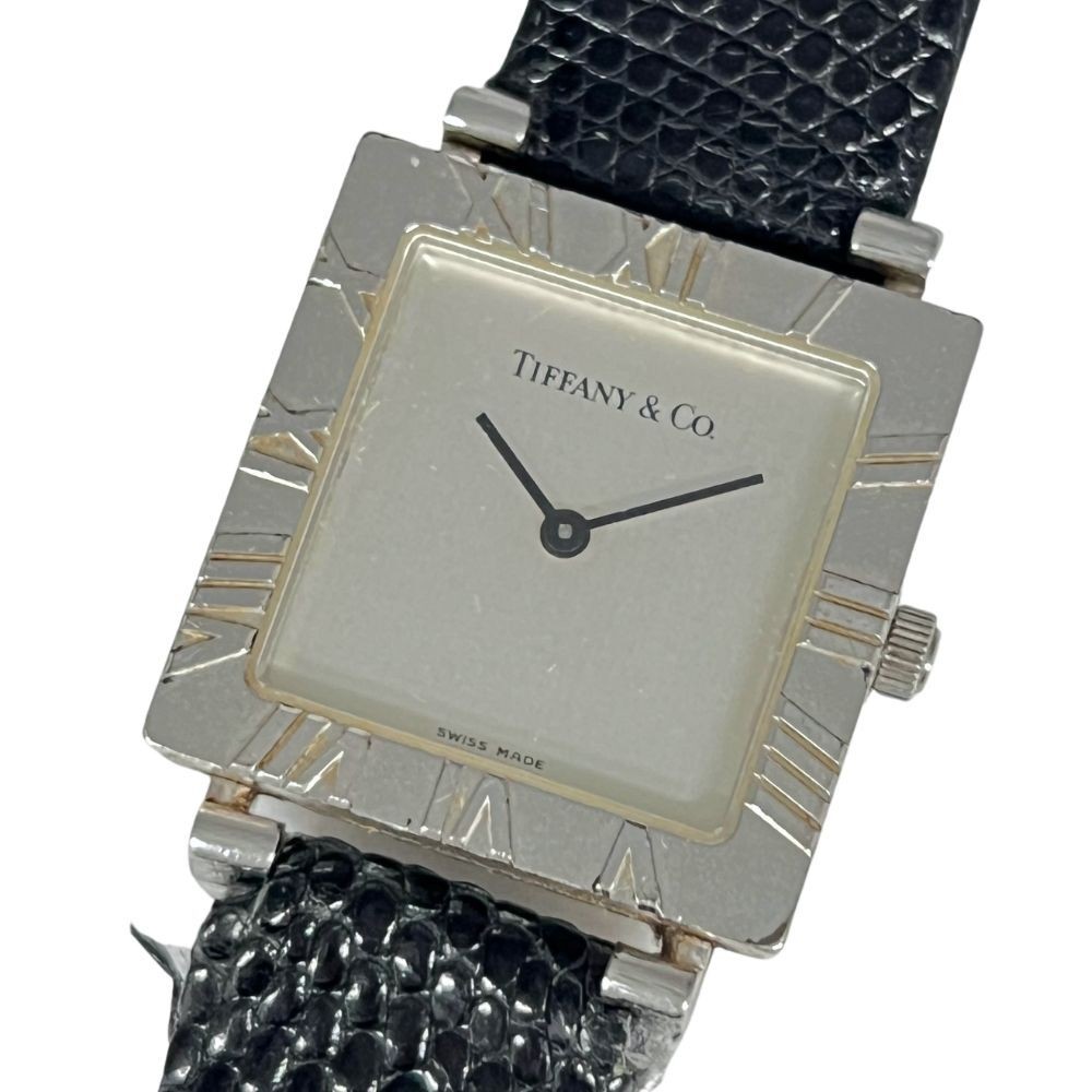 TIFFANY & CO. Atlas Square L3640 Quartz SV925 Sterling Silver Women Watch