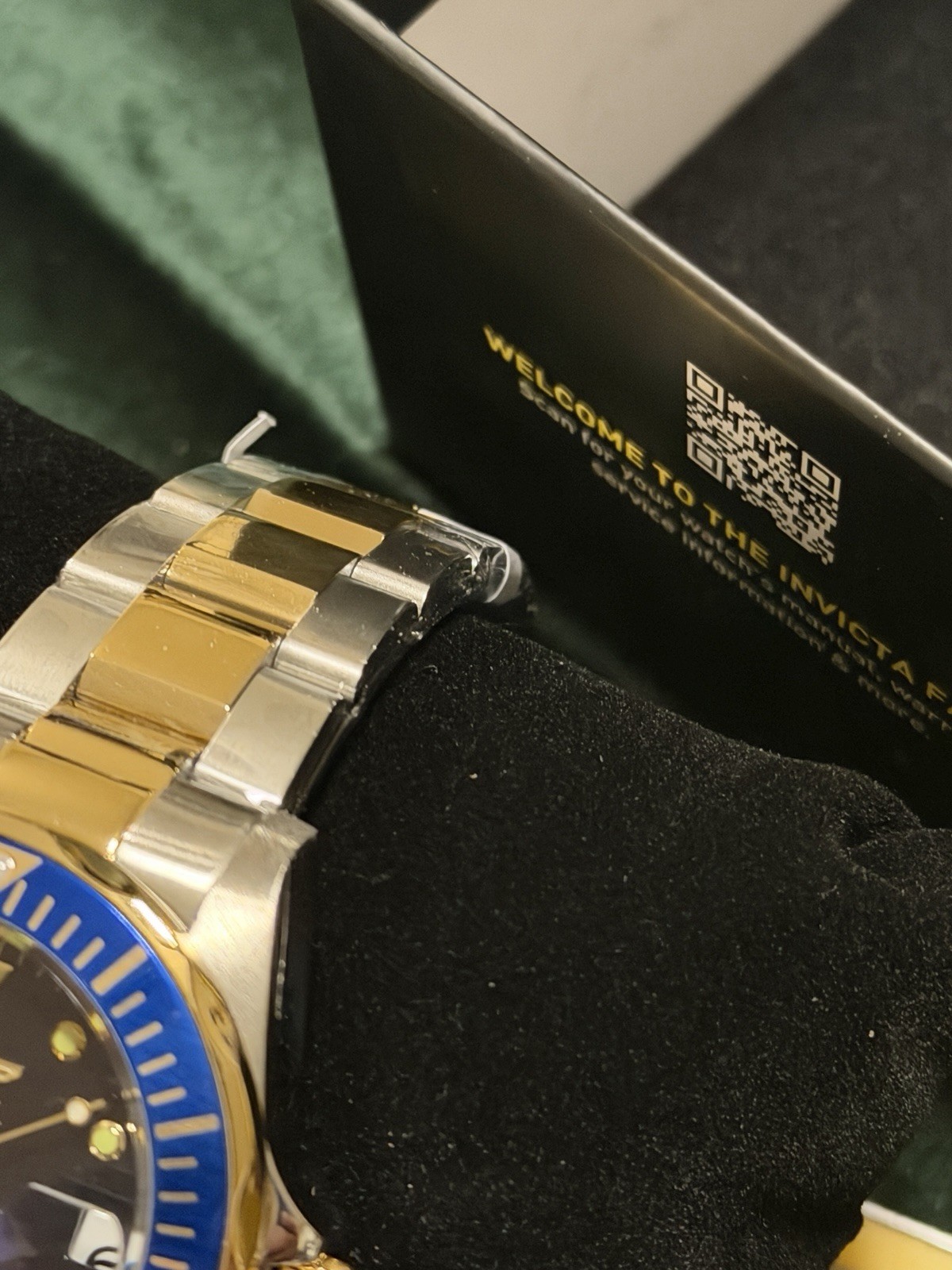 Invicta Pro Diver 26972 Blue Dial Two Tone Stainless Steel Wrist Watch for Men