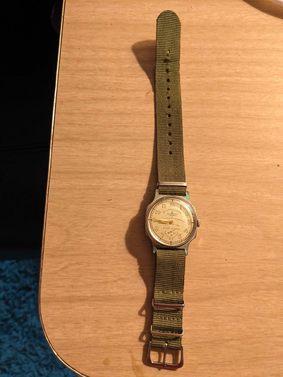 Vintage Pobeda Sturmanskie The First Man In Space Yuri Gagarin Soviet Watch 2609