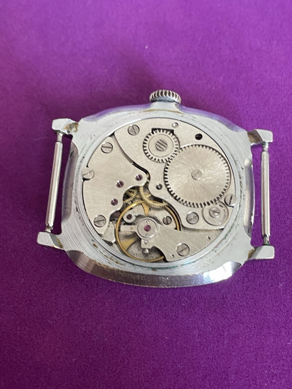 USSR Russian Wristwatch Pobeda ZIM 2602 Square Made In Russia Big Numbers