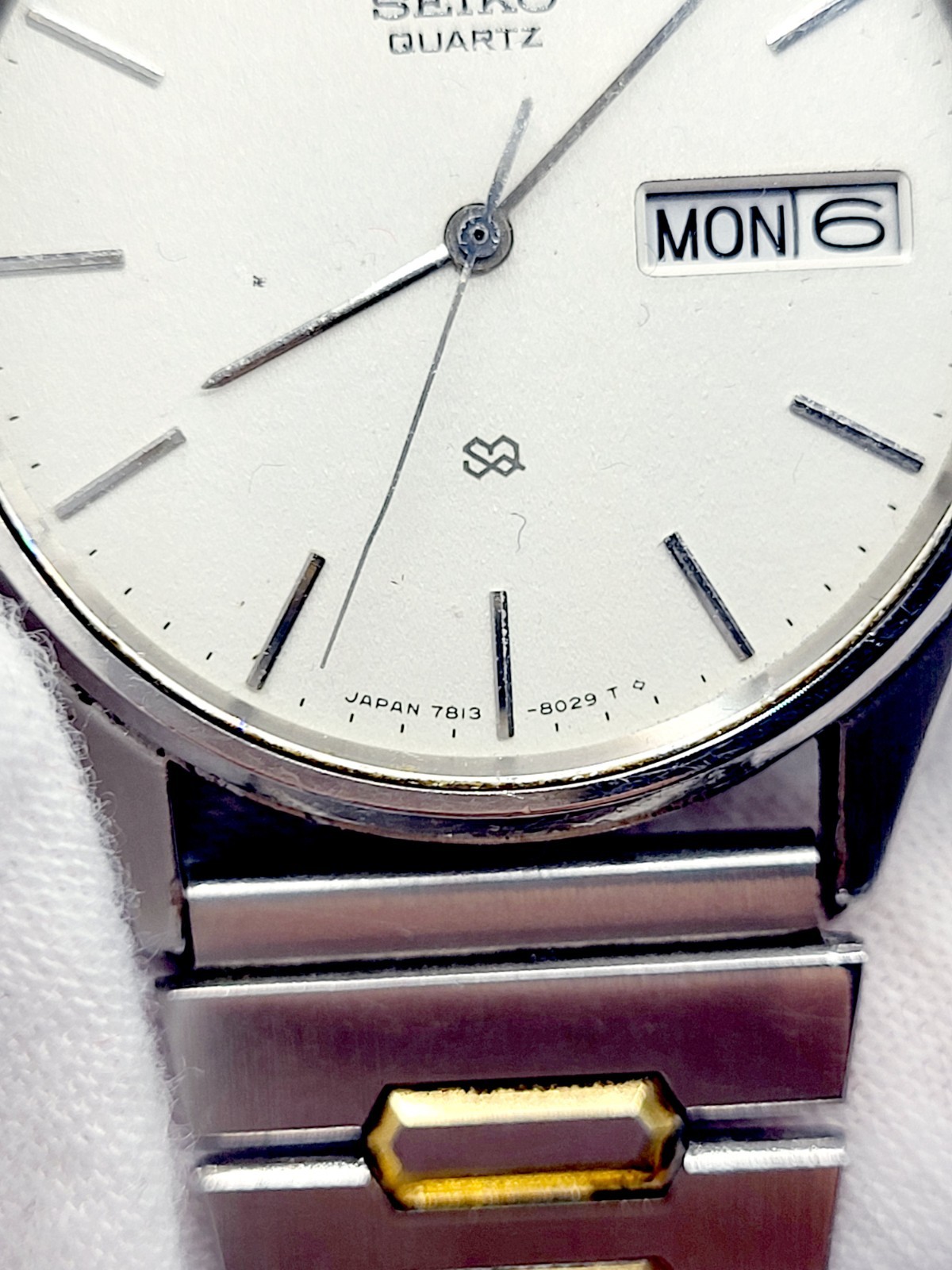 *READ 1988 [WORKS] Seiko Watch Mens 33mm Silver Dial Round Day Date