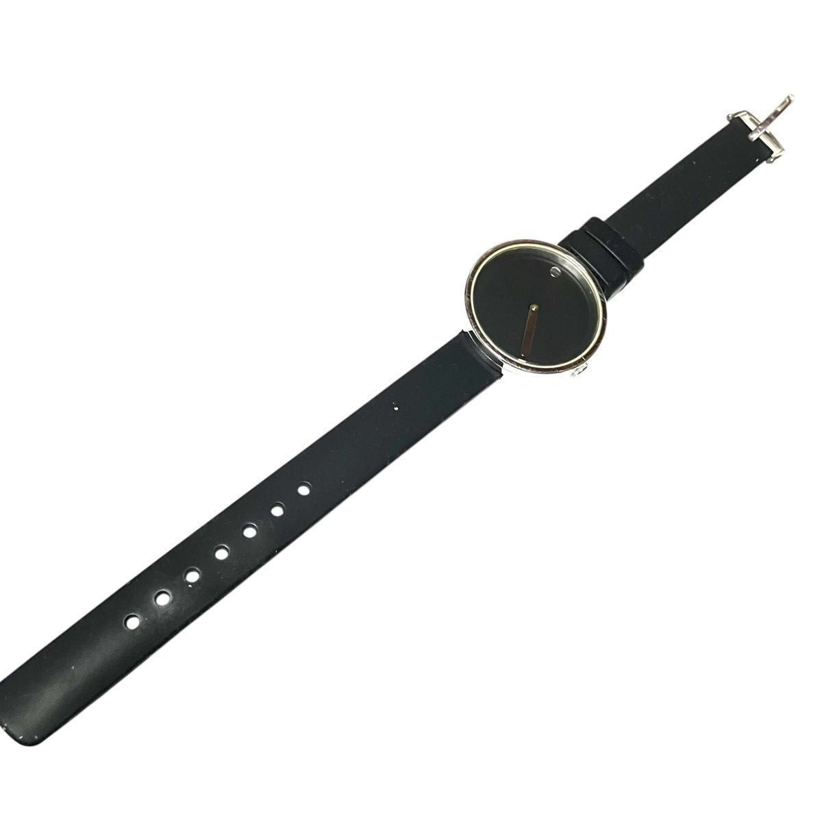 Excellent Condition PICTO Watch 30mm Silicone Belt Black Working Confirmed No Ba
