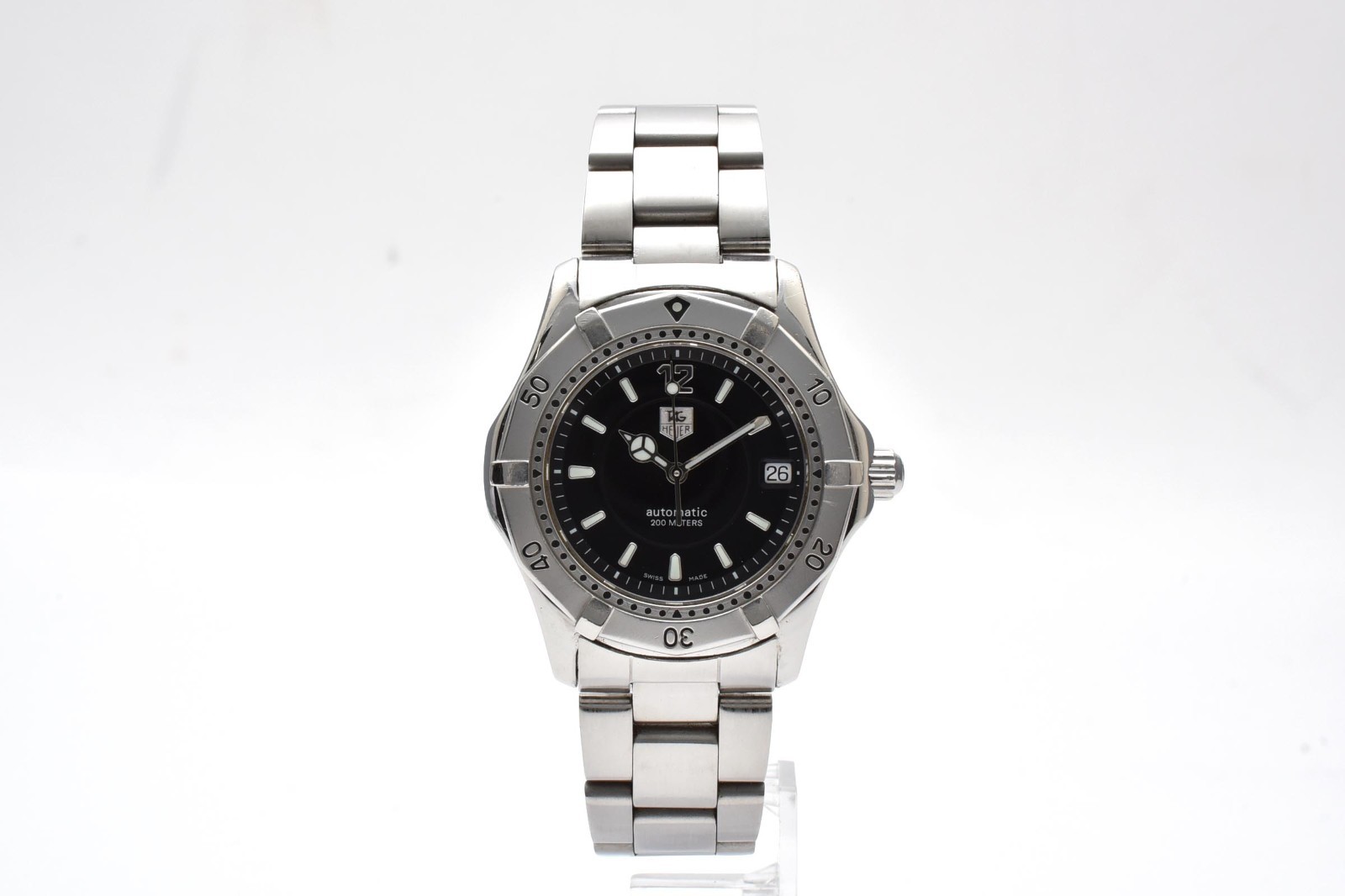 TAG HEUER 2000 WK2118-0 Vintage Automatic Men’s Watch Black Dial 38mm