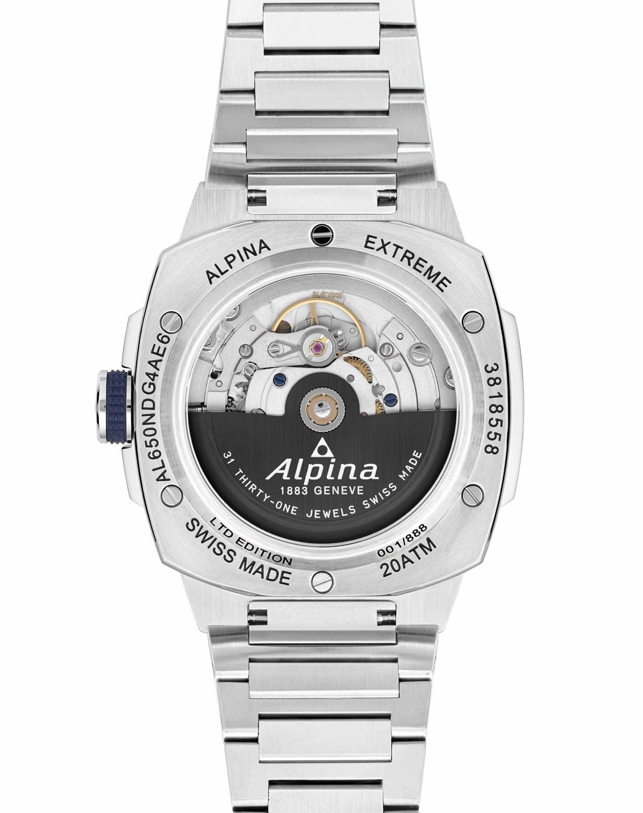 Alpina Extreme Regulator Automatic, 41mm, Blue Dial, Steel Bracelet