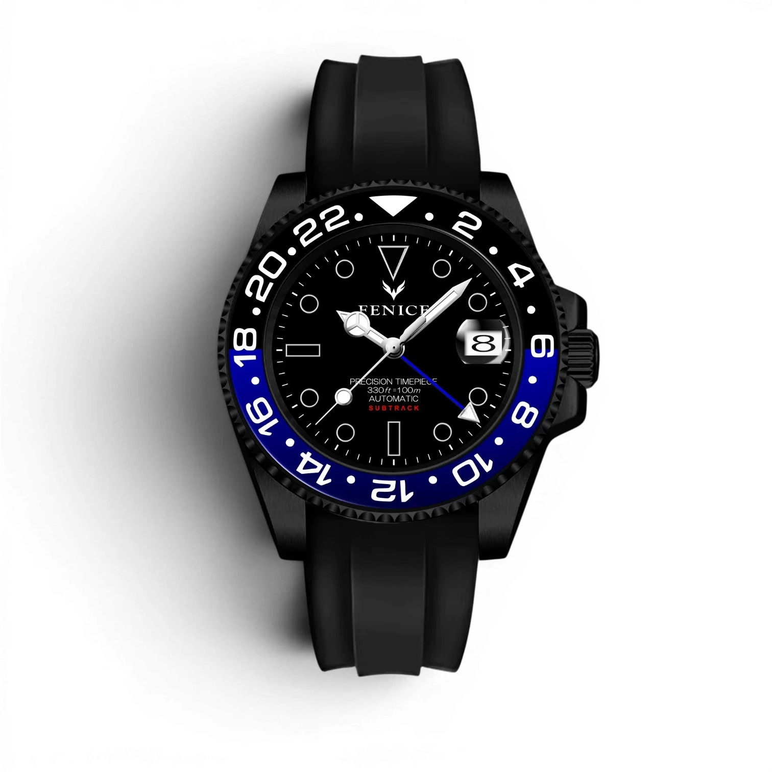 Seiko Phoenix Subtrack Midnight Noir GMT 10ATM Movement NH34 Automatic Watch