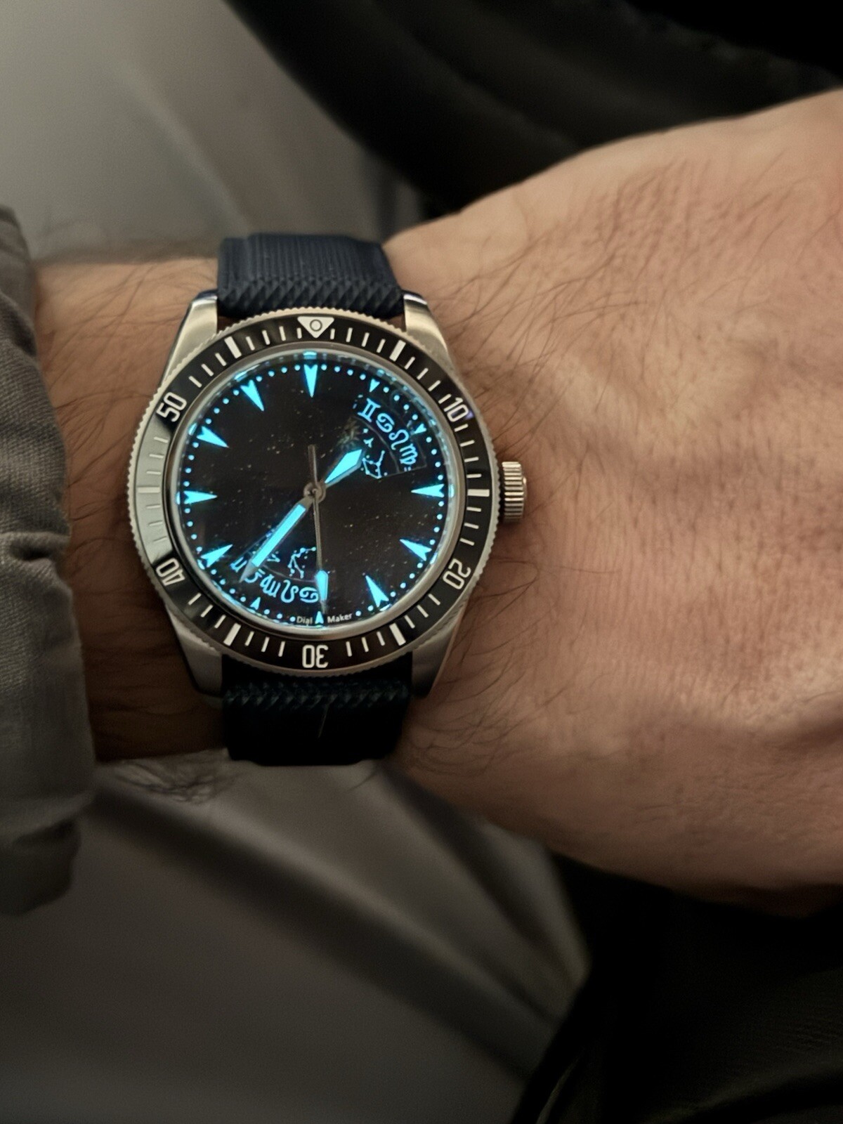 Automatic Wristwatch With Constellations And Zodiac Signs