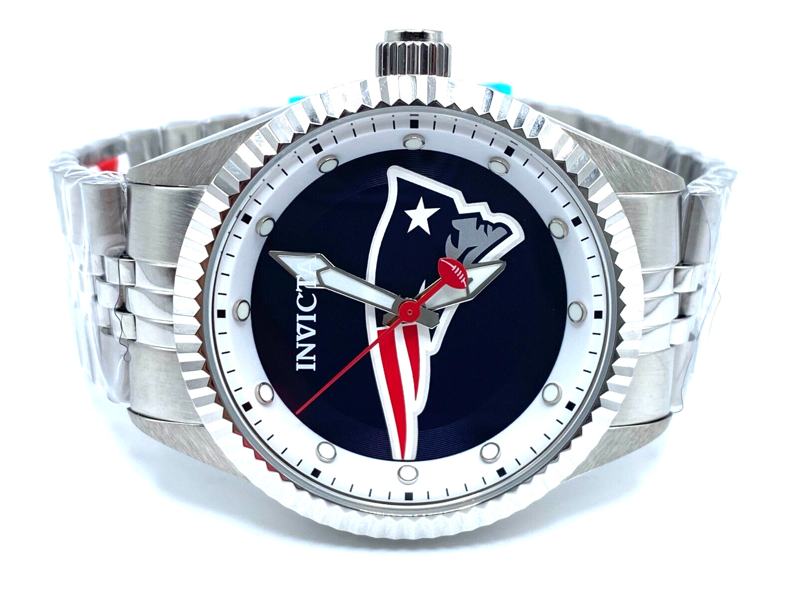 INVICTA WATCH NFL New England Patriots 42410 43mm PC21 Quartz NO BOX