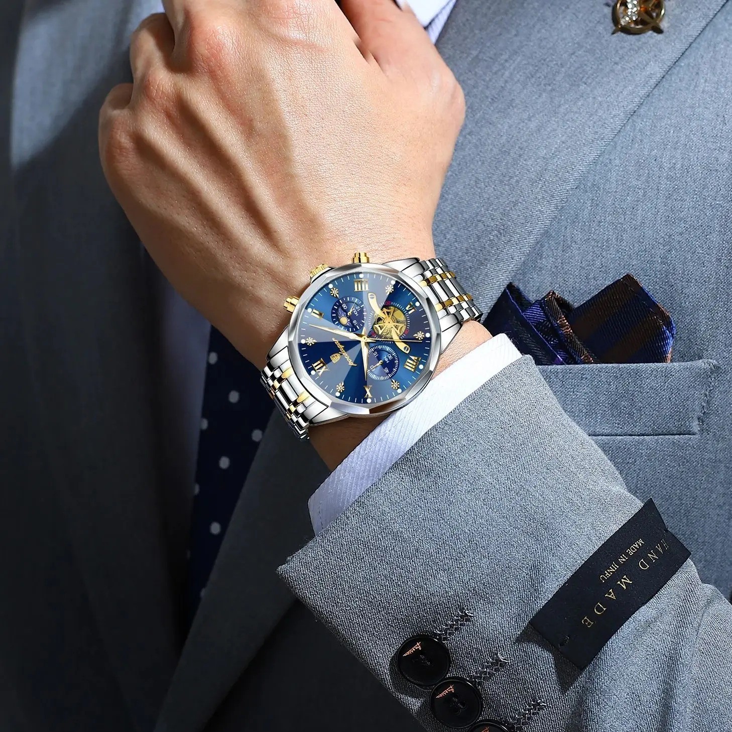 POEDAGAR Luxury Men Watch Top Original Waterproof Luminous Chronograph Man Wrist