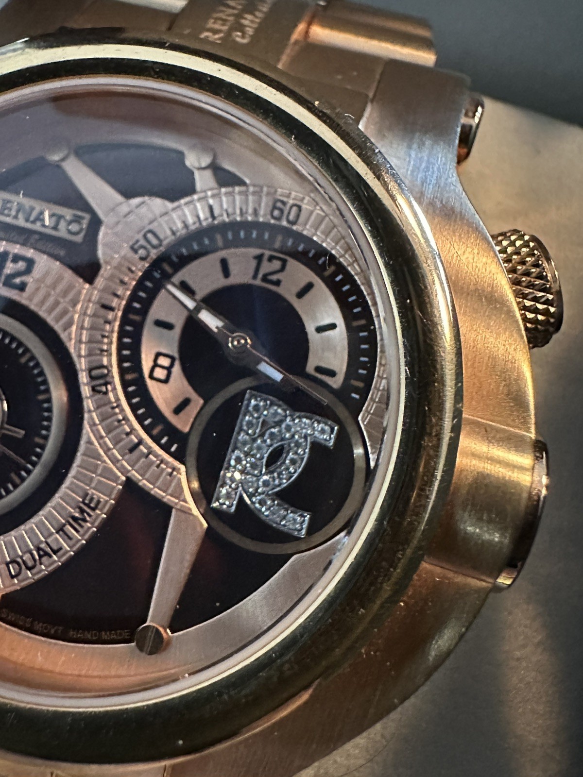 Renato Generation 8 Beast Dual Time Rose Gold PVD 45mm Watch (New Batteries)