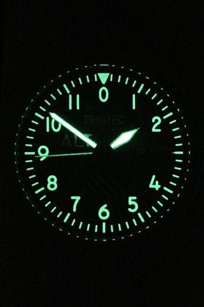 Trintec Aviation NAV-03 Classic Altitude Altimeter Black Automatic Watch New