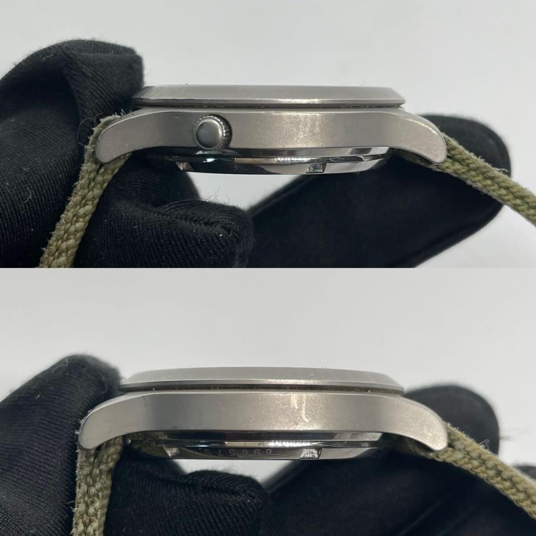 Rare SEIKO 5 Military Automatic Green Dial French Calendar See-through Back 7S26
