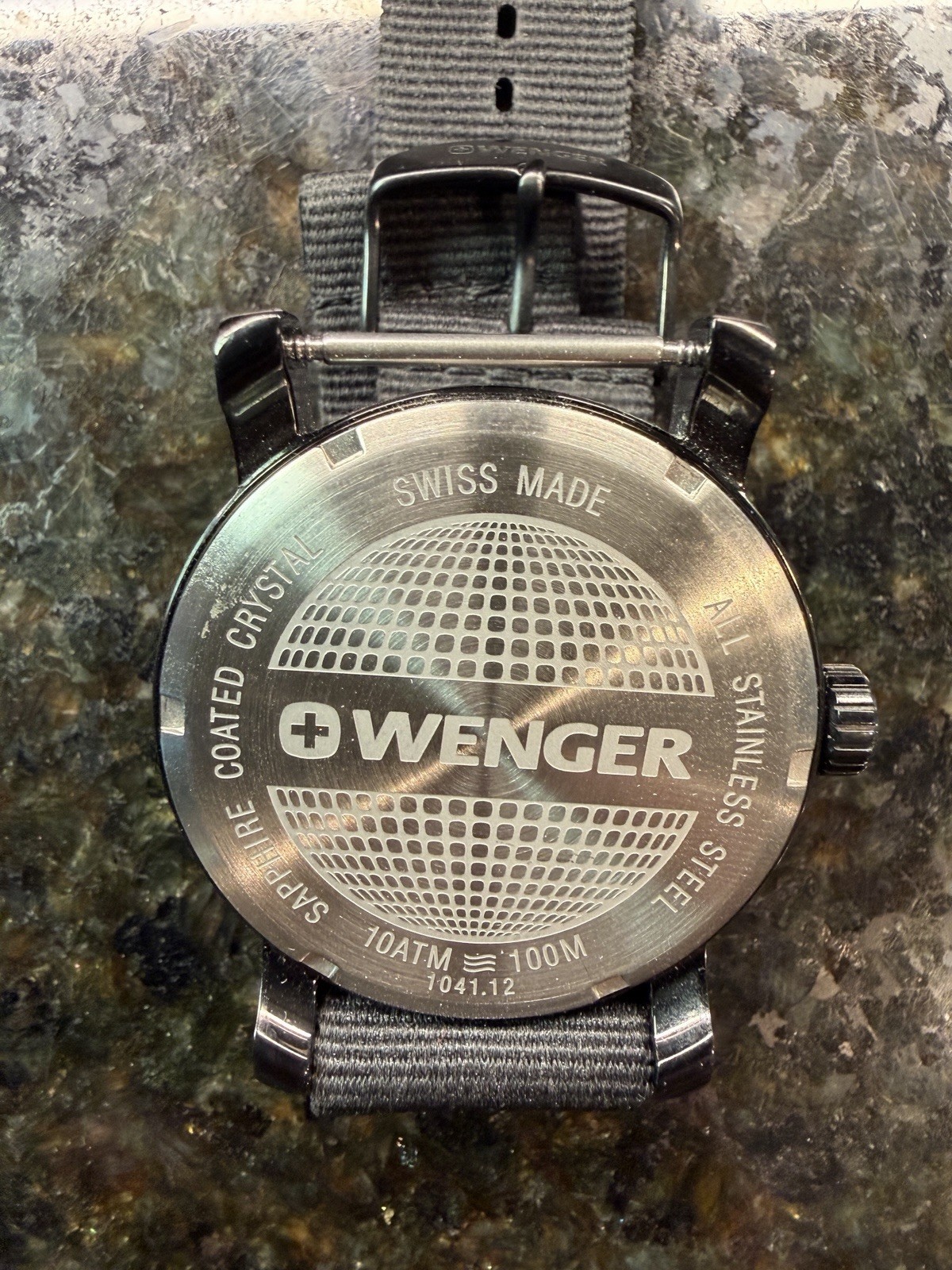 Wenger Swiss 1014.12 Men’s Watch Black Dial Sapphire Crystal 100M + 2 NATO Strap