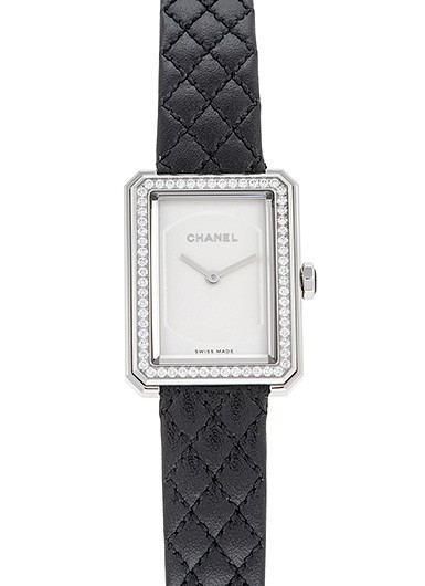 Chanel Boy Friend H6955 Stainless Steel 27.9mm Diamond Bezel Quartz #KMW2203