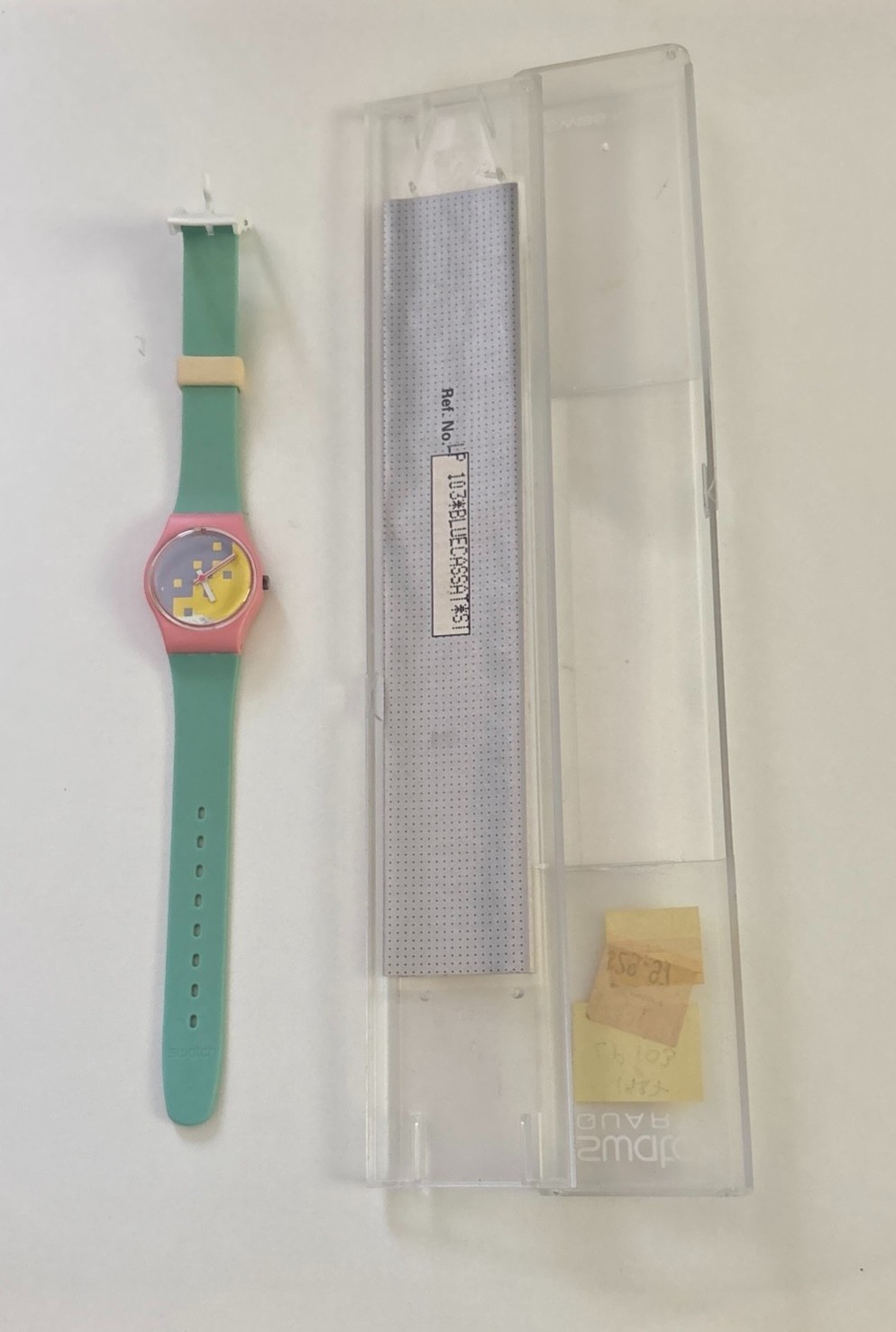 Rare Vintage 1987 Swatch Lady Blue Cassata LP103 25mm Quartz