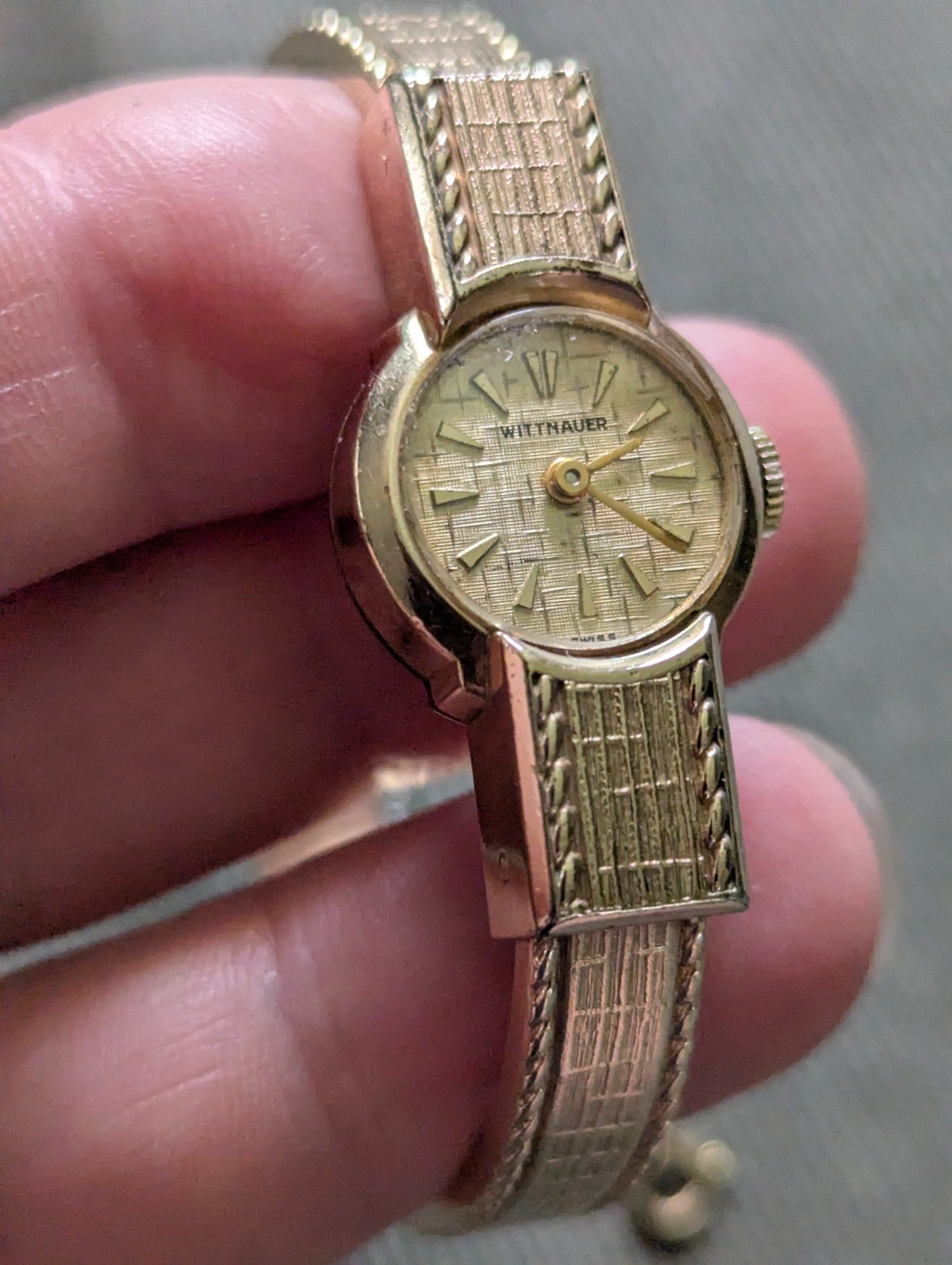 Vintage Wittnauer Womens Watch 13mm Cocktail 10K RGP Manual Wind bangle Band