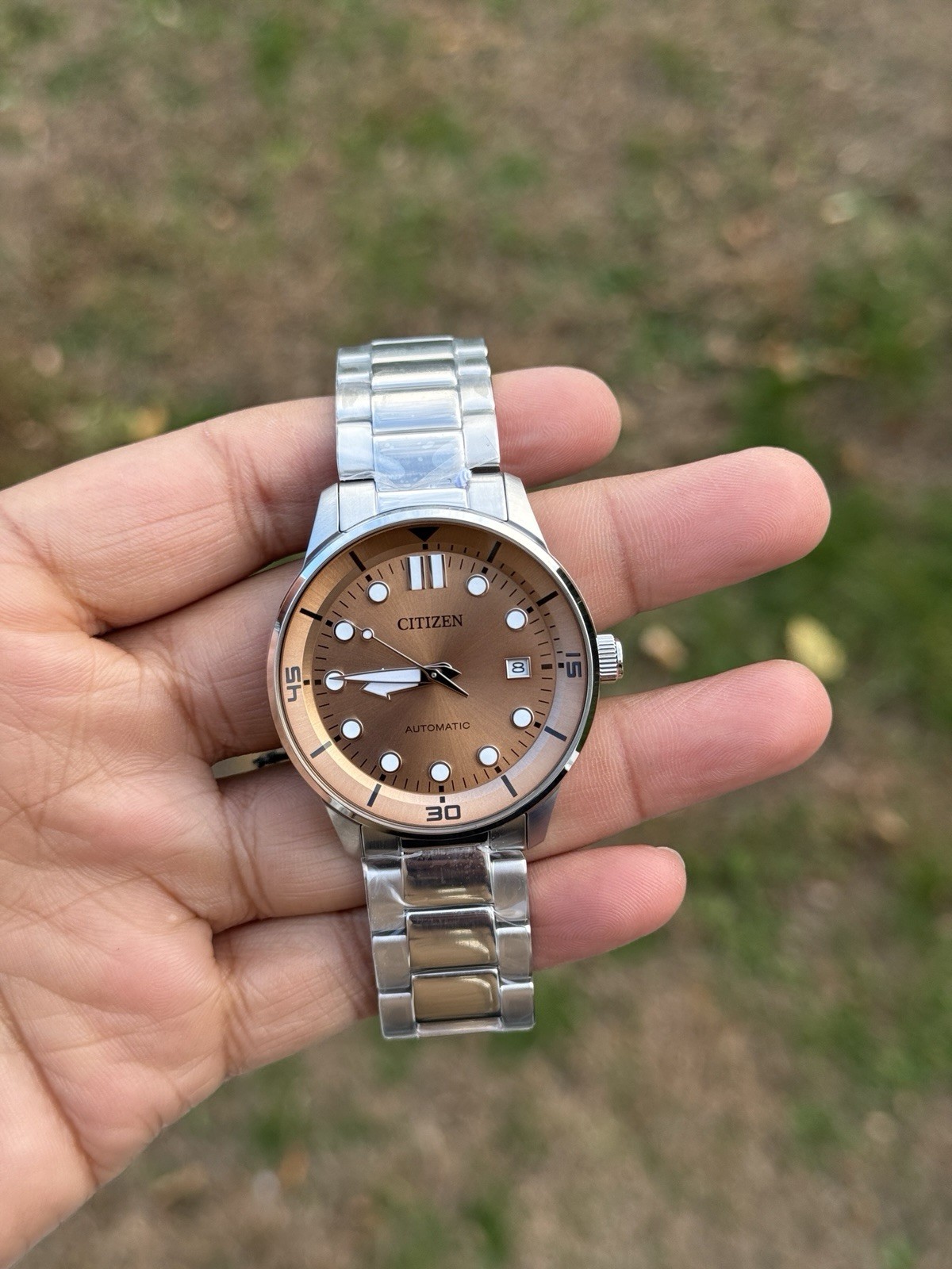 Citizen Stainless Steel Bronze Dial Automatic Men’s Watch