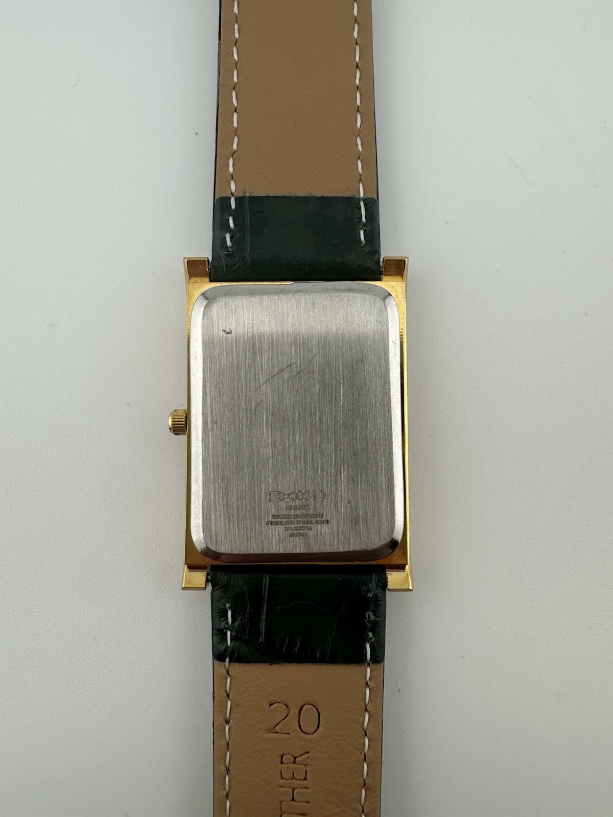 GREEN Vintage Seiko Slim Quartz Men’s Wrist Watch