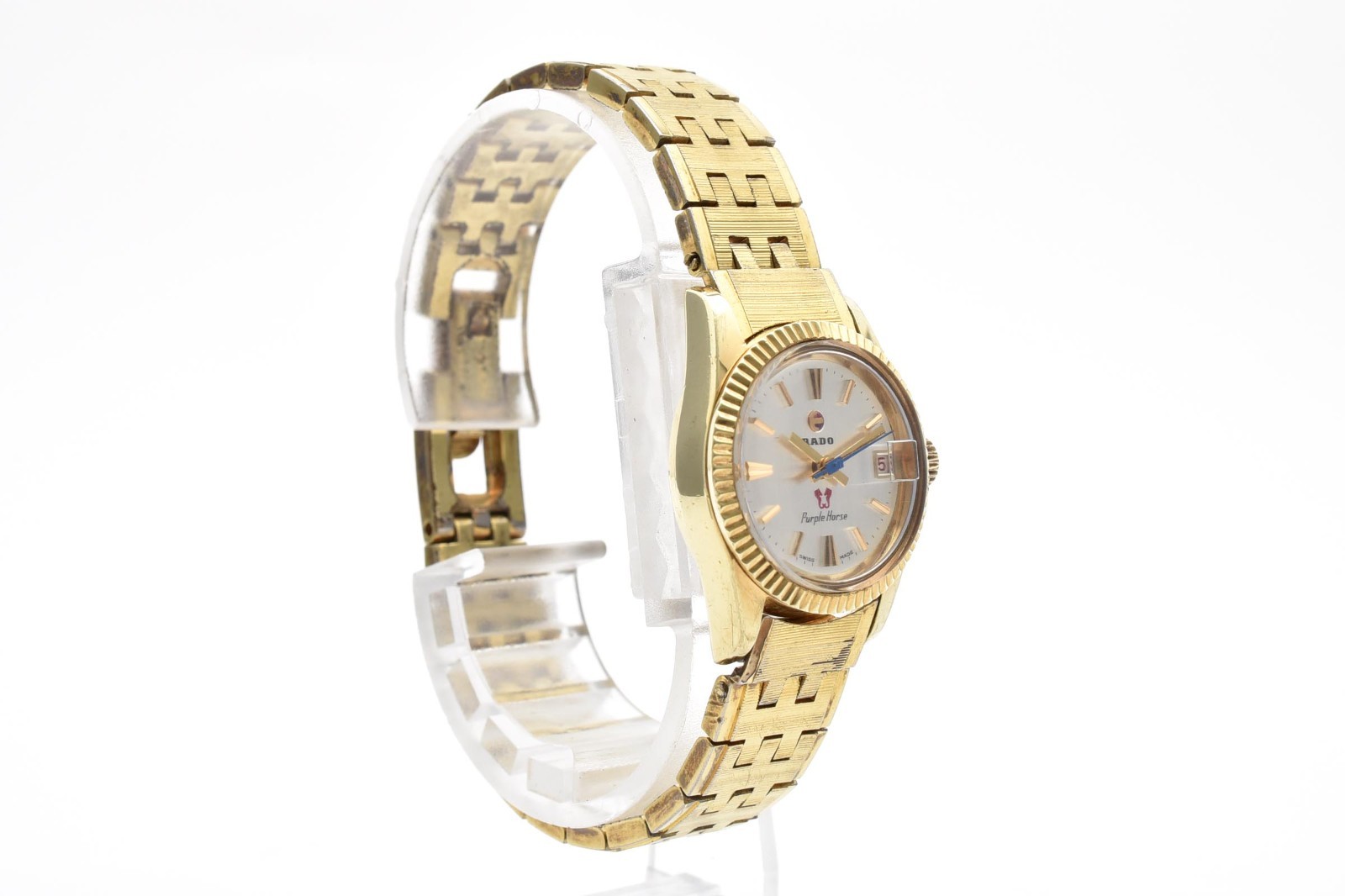 RADO Purple Horse Vintage Automatic Date Women’s Watch 22mm Gold White [Exc+5]