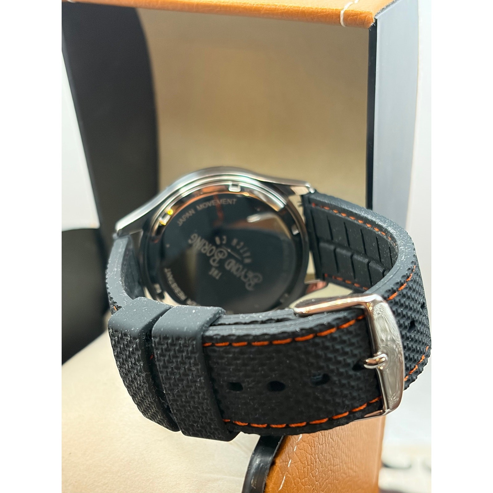 The Beyond Boring Watch Co.Orange and Black Chronograph
