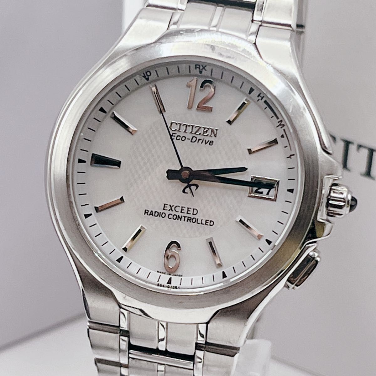 Excellent condition Rare CITIZEN Exceed H410 T005756 Radio Solar Titanium Men’s