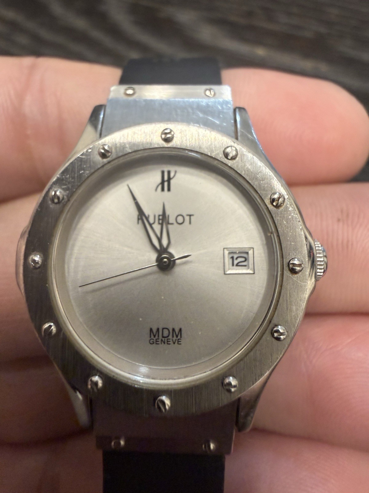 Hublot Classic MDM Ladies Watch 1520 700 Quartz/Leather Strap Deployment Buckle