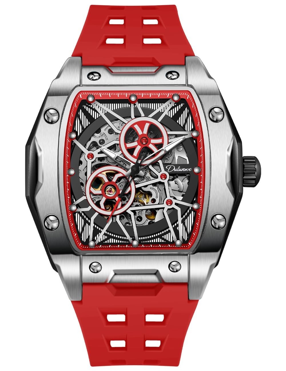 Tonneau Automatic Watch Men’s Hollow Skeleton 30M Waterproof Luminous