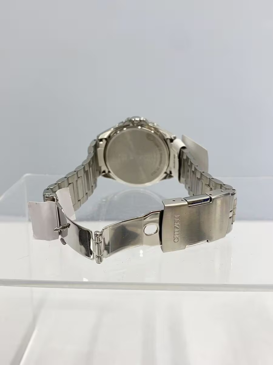 CITIZEN Solar Watch Analog Stainless BLK SLV H145 S073545