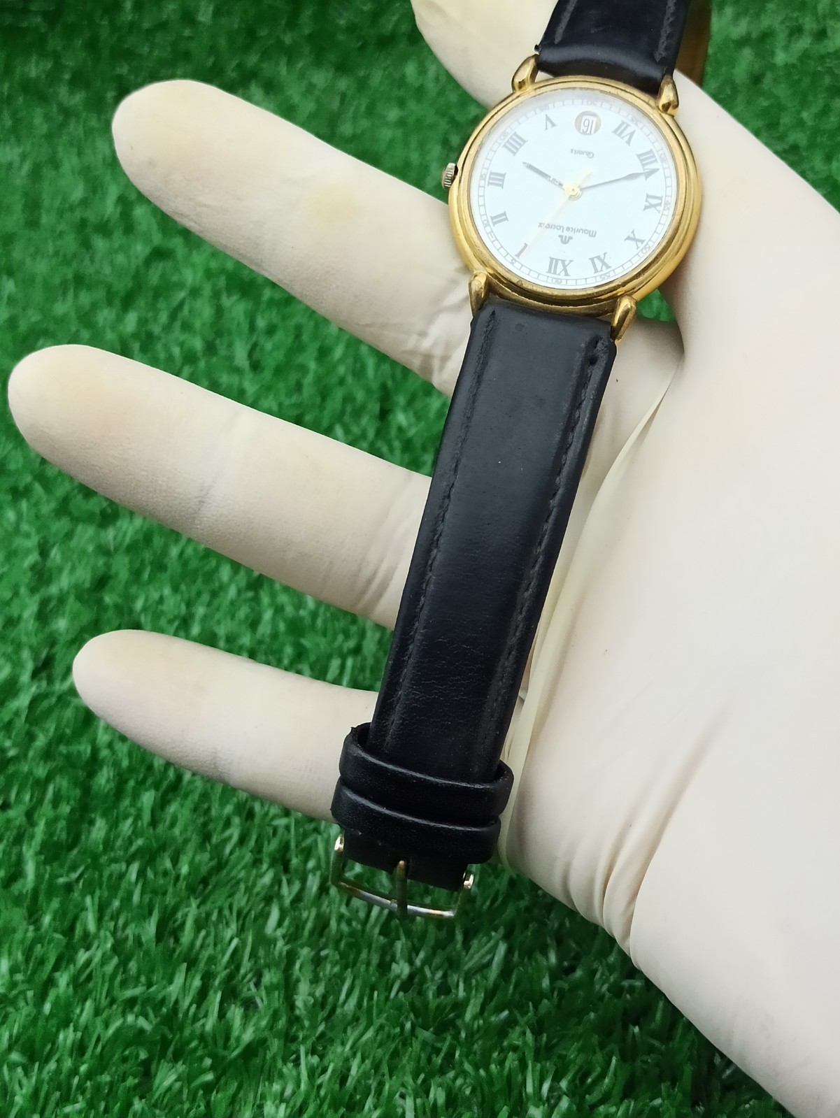 Authentic MAURICE LACROIX Quartz Men’s Wristwatch Swiss 90s