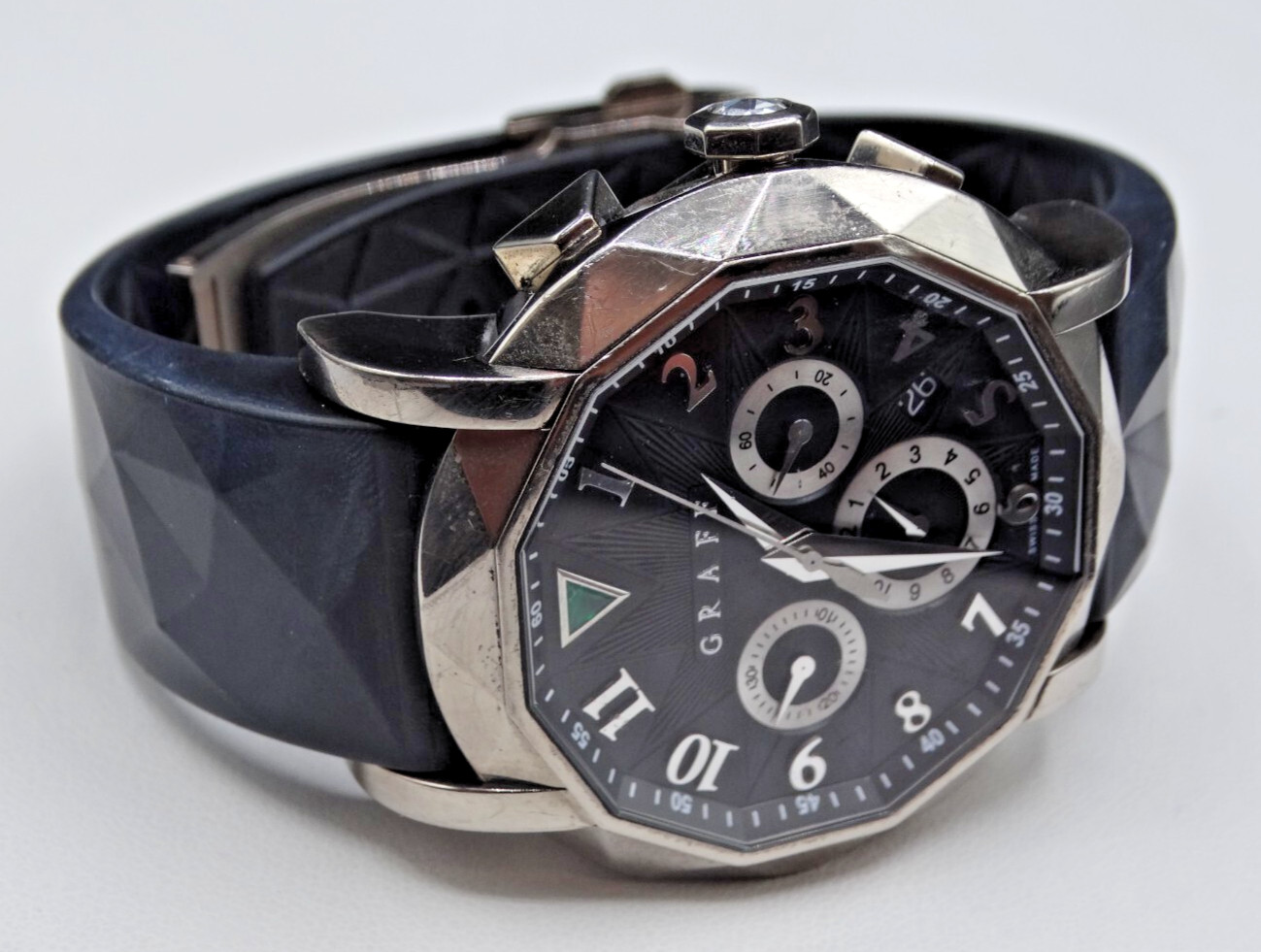 Graff ChronoGraff 18k White Gold Men’s Watch 45mm CG45WGB