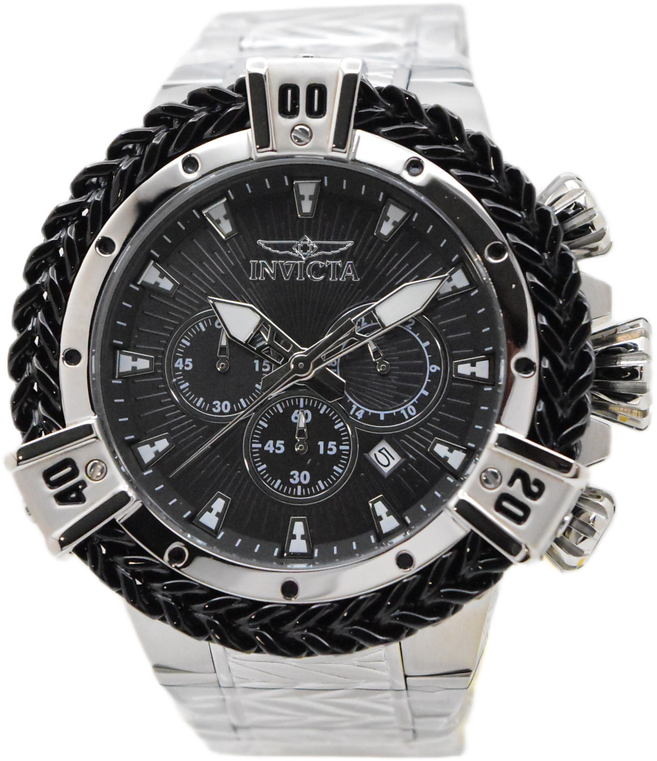 Invicta Bolt Herc Men’s Black Dial 54mm SS Chronograph Watch 48160