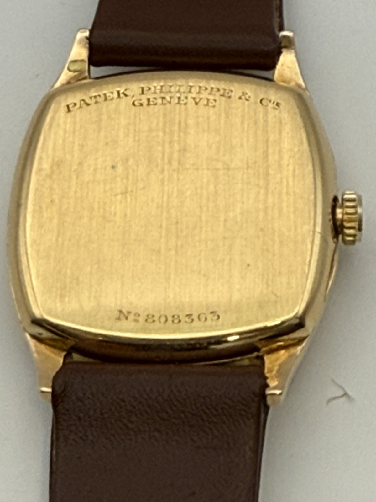Rare Patek Philippe 30 x 40 mm 18K Yellow Gold Enamel Dial Watch 1924 w/ extract